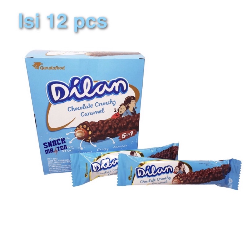 

READY | Dilan Chocolate Crunchy Caramel 1 Dus/pack | Isi 12 pcs