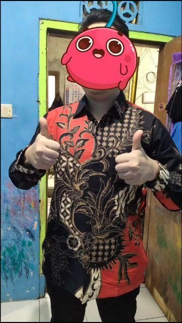 Kemeja Batik Pria Lengan Panjang Premium Slimfit Modern Batik Aluna Pcw 085