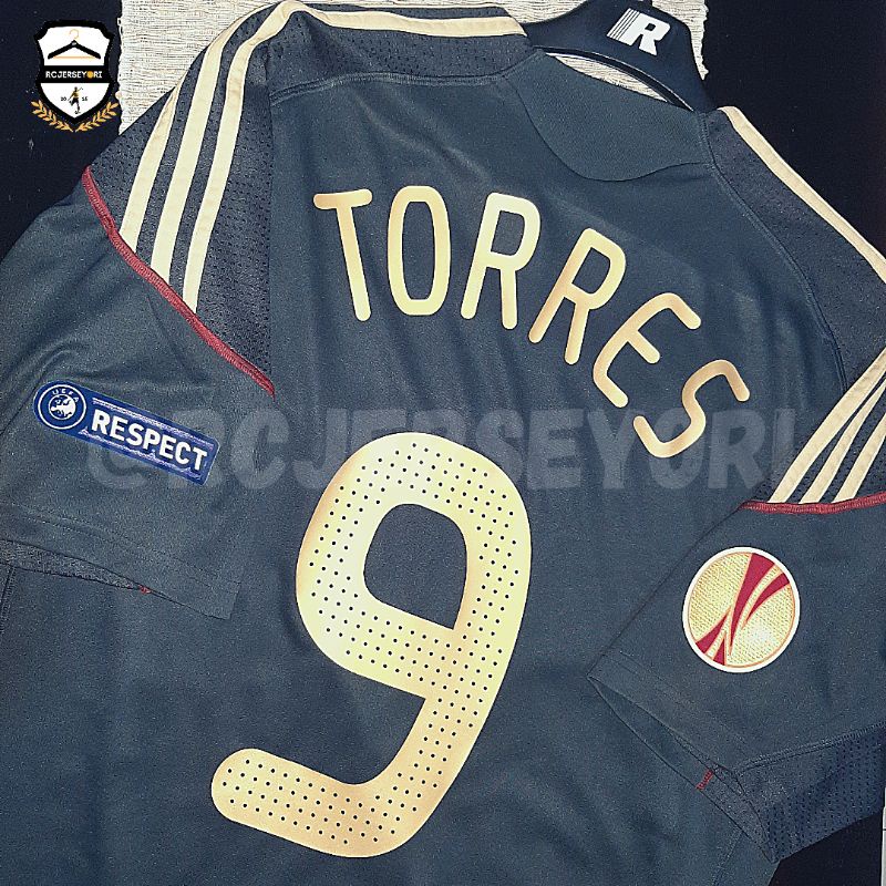 [USED] Jersey Original Liverpool Away 09/10 Black (E85670) - Fernando Torres