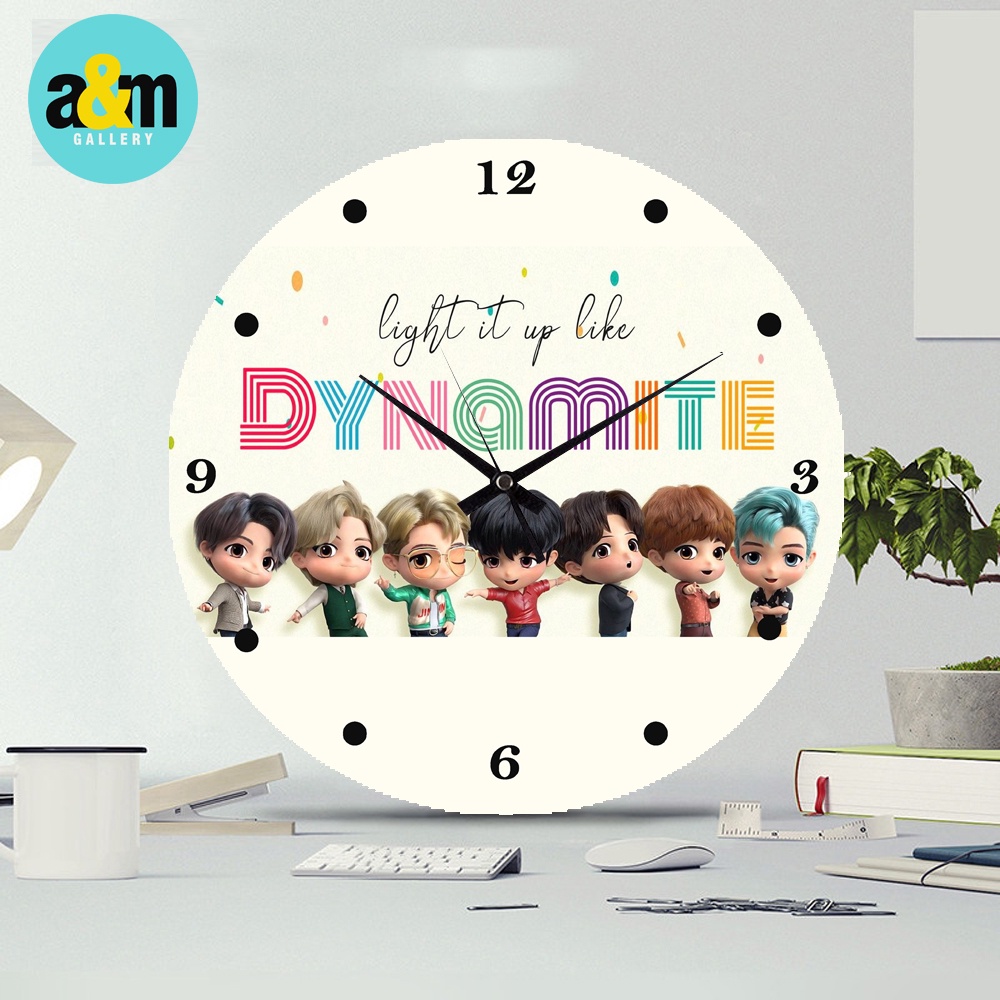 Jam Dinding Kayu TINY TAN BTS I Jam Dinding K-POP - A&amp;M