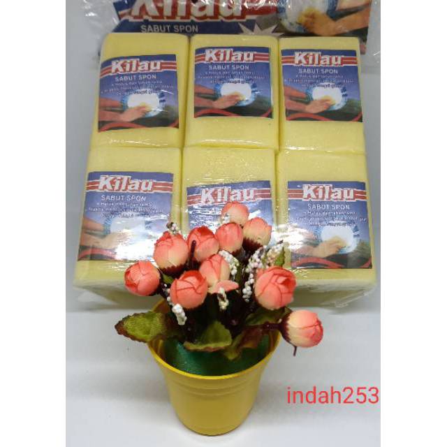 SATU LUSIN spon cuci piring busa kilau (12 PCS)