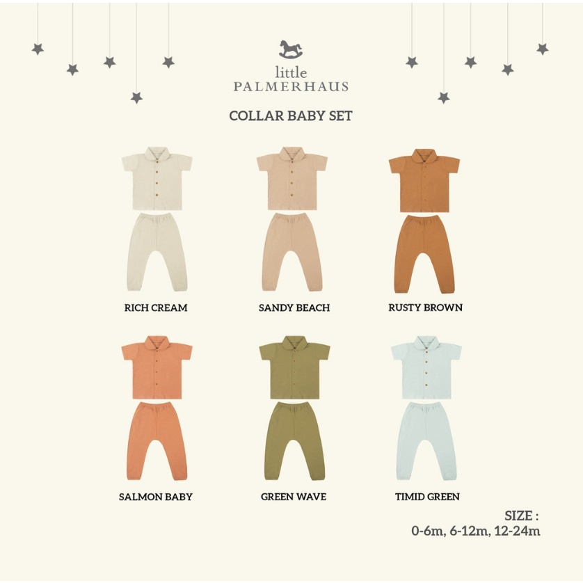 CUCI GUDANG Little Palmerhaus Collar Baby Set Lengan (Setelan Bayi) 0-24 Bulan CBKS
