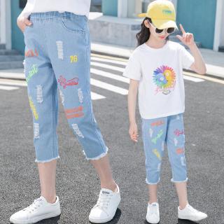  Celana  Jeans  Denim Panjang Casual Anak  Perempuan Model  