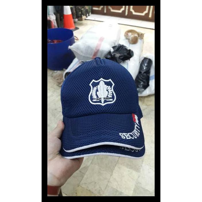 TOPI JARING SECURITY | TOPI SATPAM - BIRU