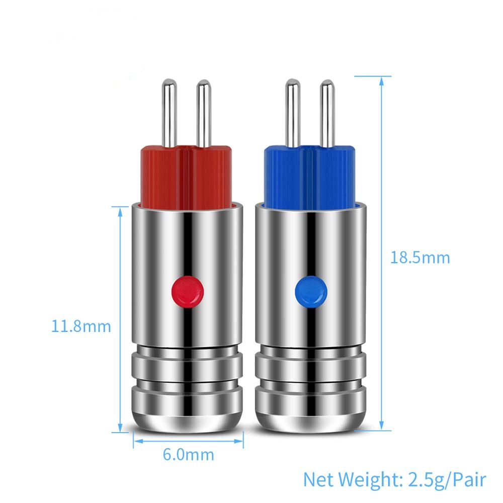 Aurora 0.78mm Earphone Pin Rhodium Plated Beryllium Copper Plug 2Pin Wire Connector Audio Jack For W4R UM3X JH13 JH16