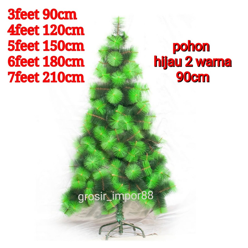  Pohon  Natal  90CM 3F Jarum Emas Salju Emas Putih Merah  