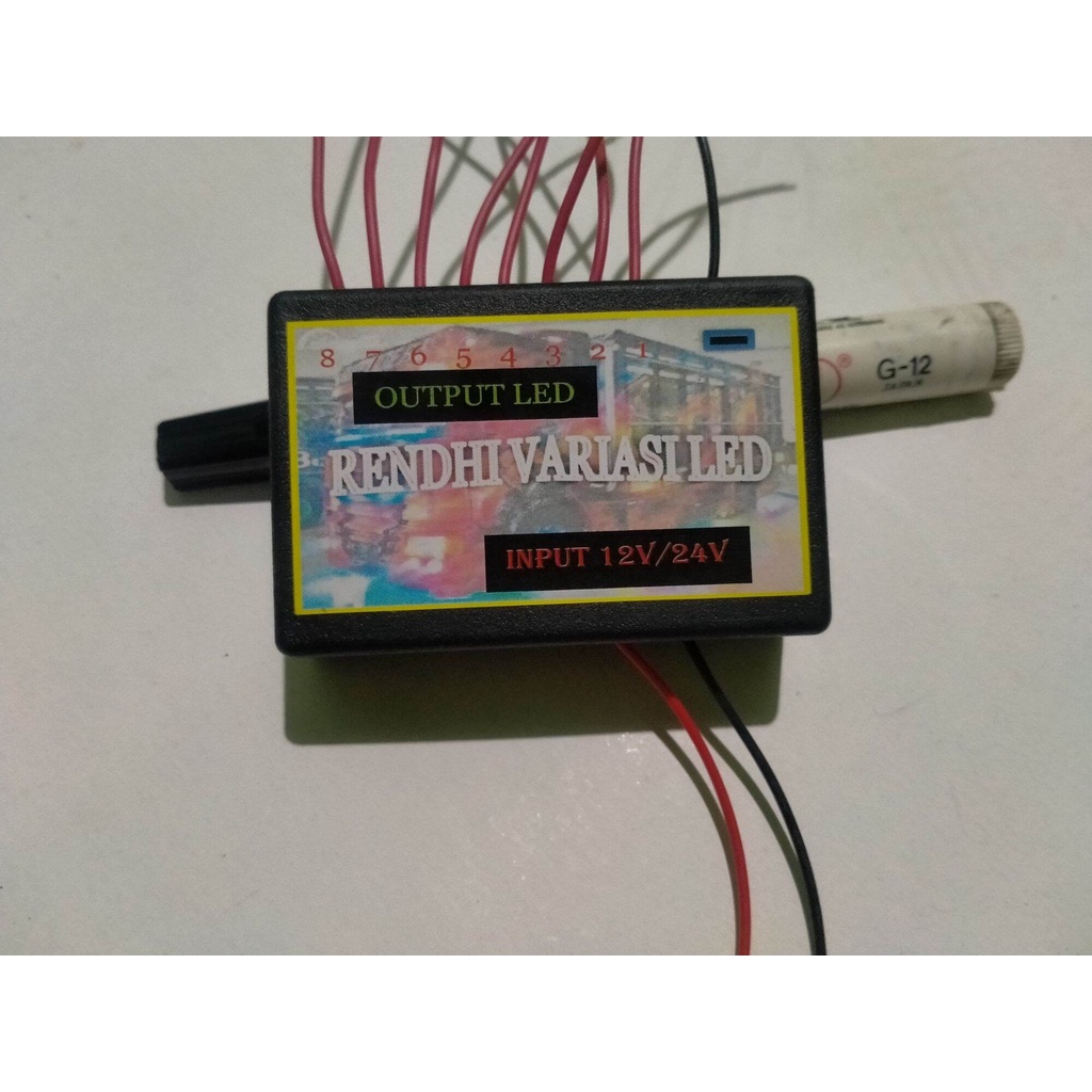 modul Strobo bak kanal/pilar 10kombinasi 8channel mode auto/manual tanpa lampu 12V/24V