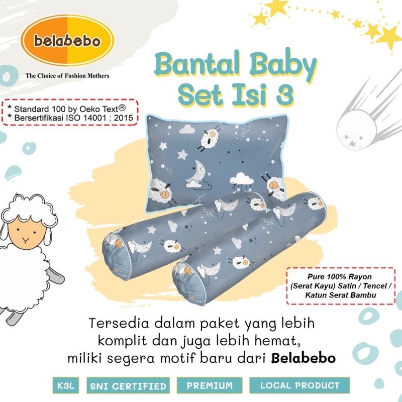 Belabebo Bantal/Guling Baby set isi 3