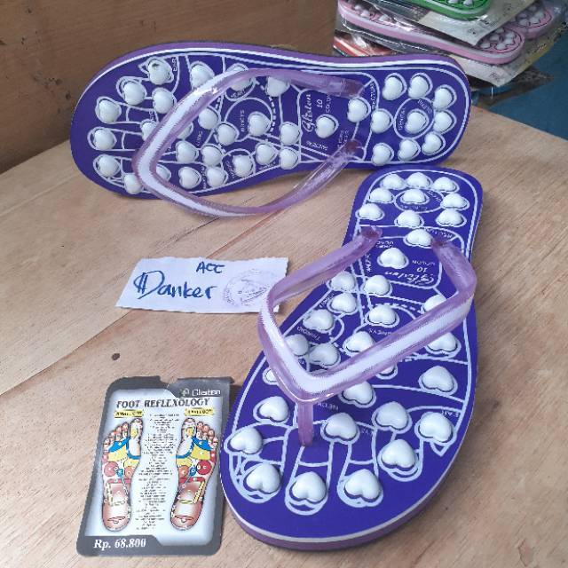 Sendal Kesehatan Wanita - Sendal Akupuntur Glisten Ladies Motif Love