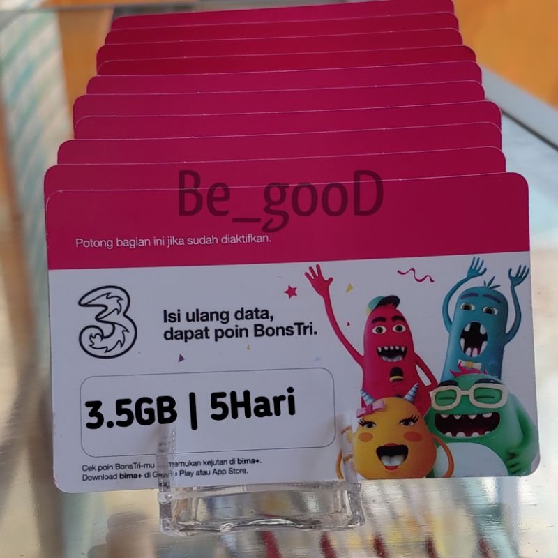 Voucher Tri 3,5GB Lokal Subang, Purwakarta, Karawang 5 Hari
