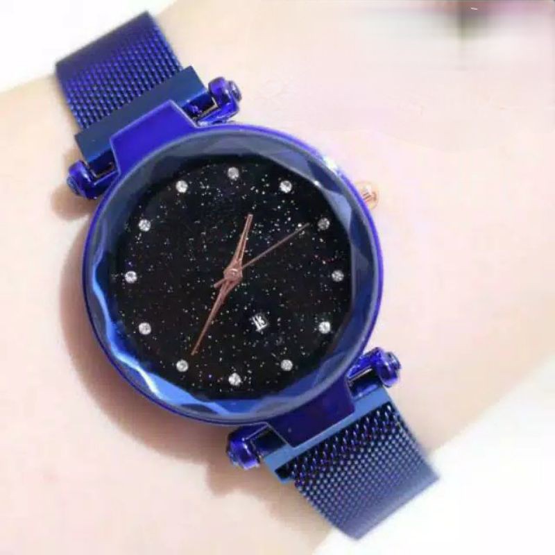 Jam Tangan Wanita Diyoor Magnetik Tanggal Aktif Mata Kecil D732 Ready 4 Warna