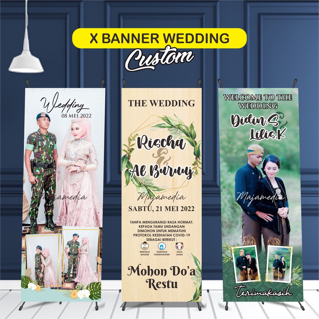 X BANNER WEDDING PERNIKAHAN CUSTOM