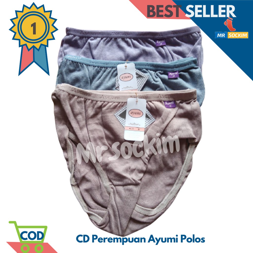 5 Pcs Celana Dalam Wanita Dewasa Katun Polos (CD Perempuan M- XXL 052 Ayumi Collection)