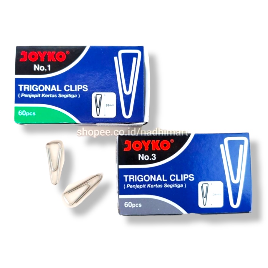 

JOYKO TRIGONAL CLIP / JEPIT KERTAS / KLIP KERTAS KECIL / CLIP KERTAS