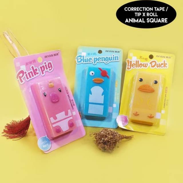 

TIP EX Roll / Tip X Roll / Correction Tape - ANIMAL SQUARE