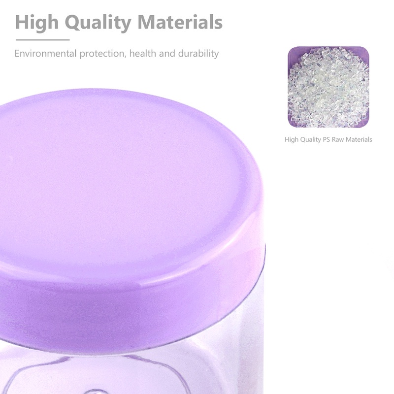 [10g/20g Mini Portable Plastic Cosmetic Empty Jars ] [Small Colorful Covers Clear Plastic Cosmetic Pot Jars] [Eyeshadow Makeup Cream Lip Balm Traveling and Outgoing Portable Container]