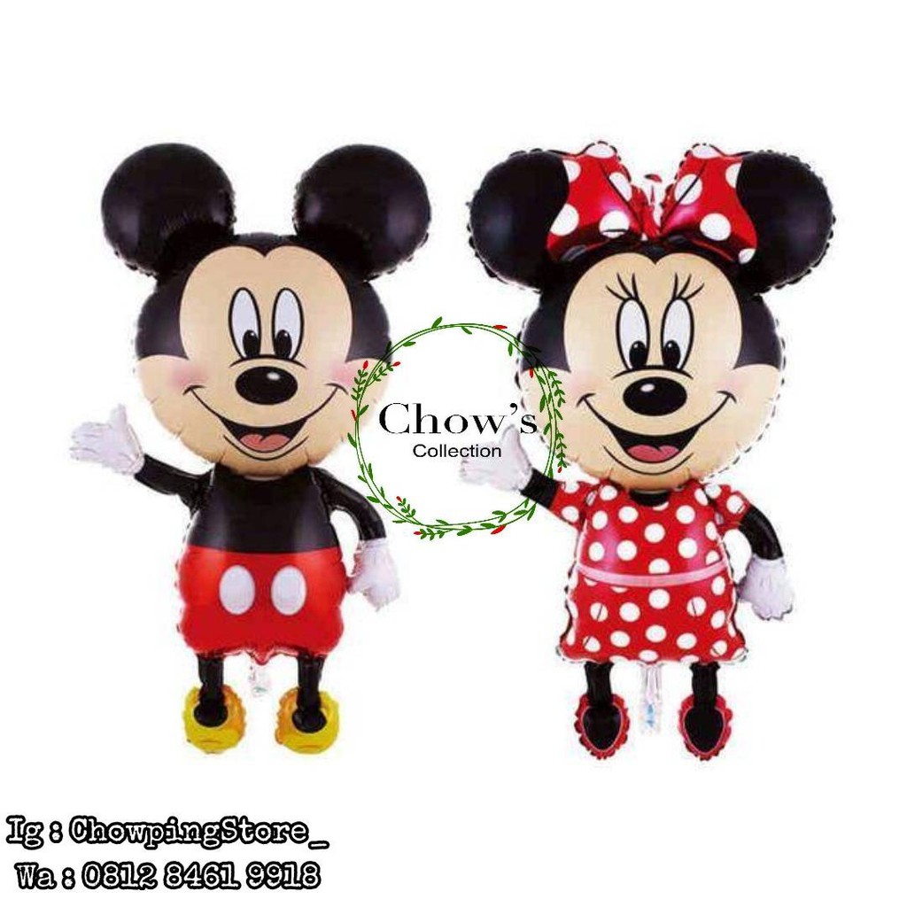 SET Balon Foil Karakter Mickey Minnie Mouse JUMBO