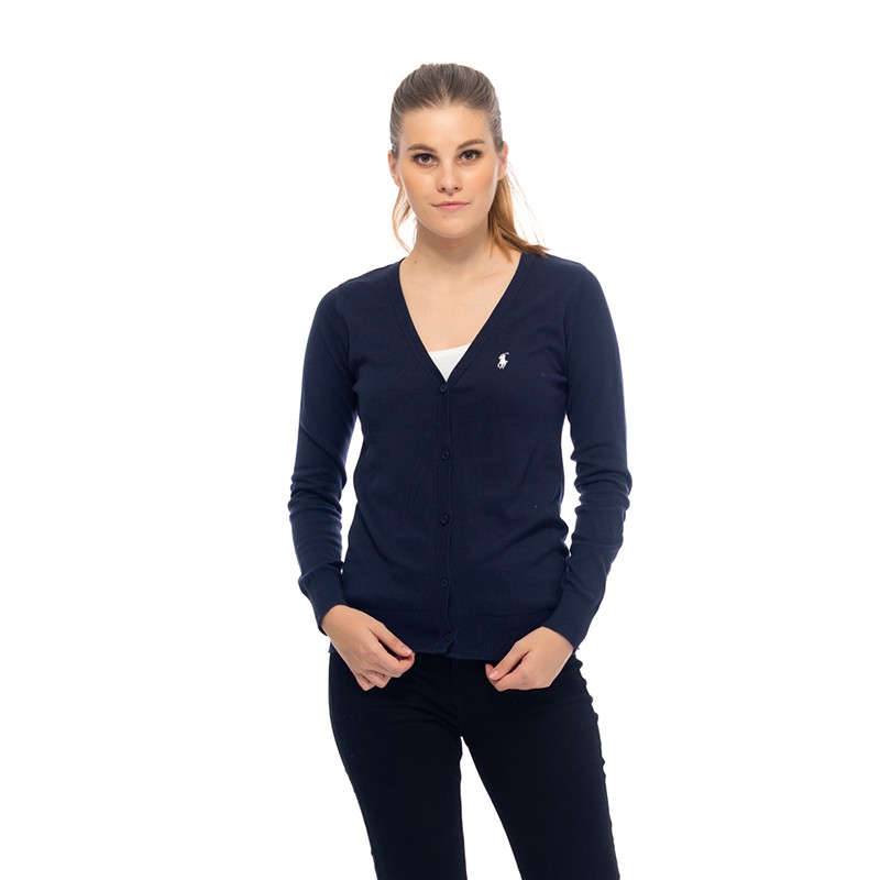 Polo Cardigan Knitti Navy Ladies Polo Ralph Lauren