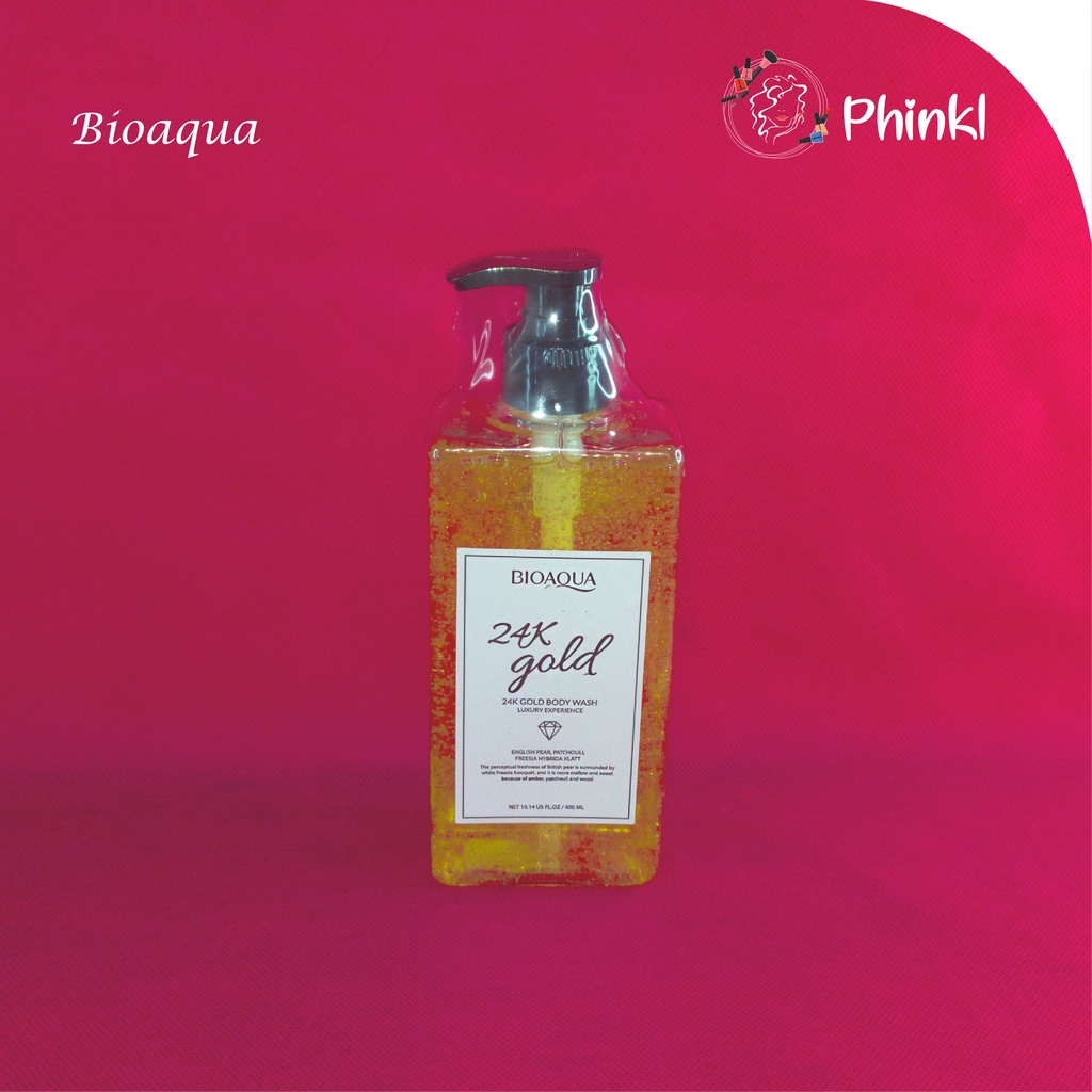 `ღ´ PHINKL `ღ´ Bioaqua 24K Body wash sabun mandi gold emas 400ml premium mencerahkan melembutkan