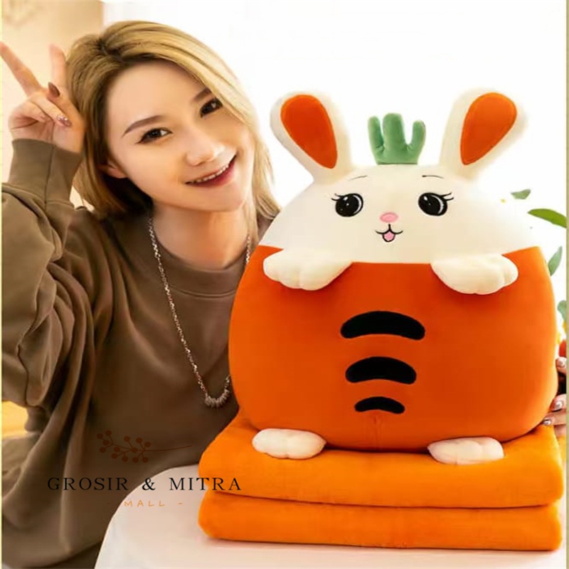 Balmut Bantal Selimut Balmut Buat Bantal Selimut Buah Anak Dewasa Set 2 in 1 Multifungsi Boneka Besar Isi Selimut Lucu Mainan Anak Perlengkapan Kamar Tidur Aestetic Ukuran Selimut -/+90x155cm