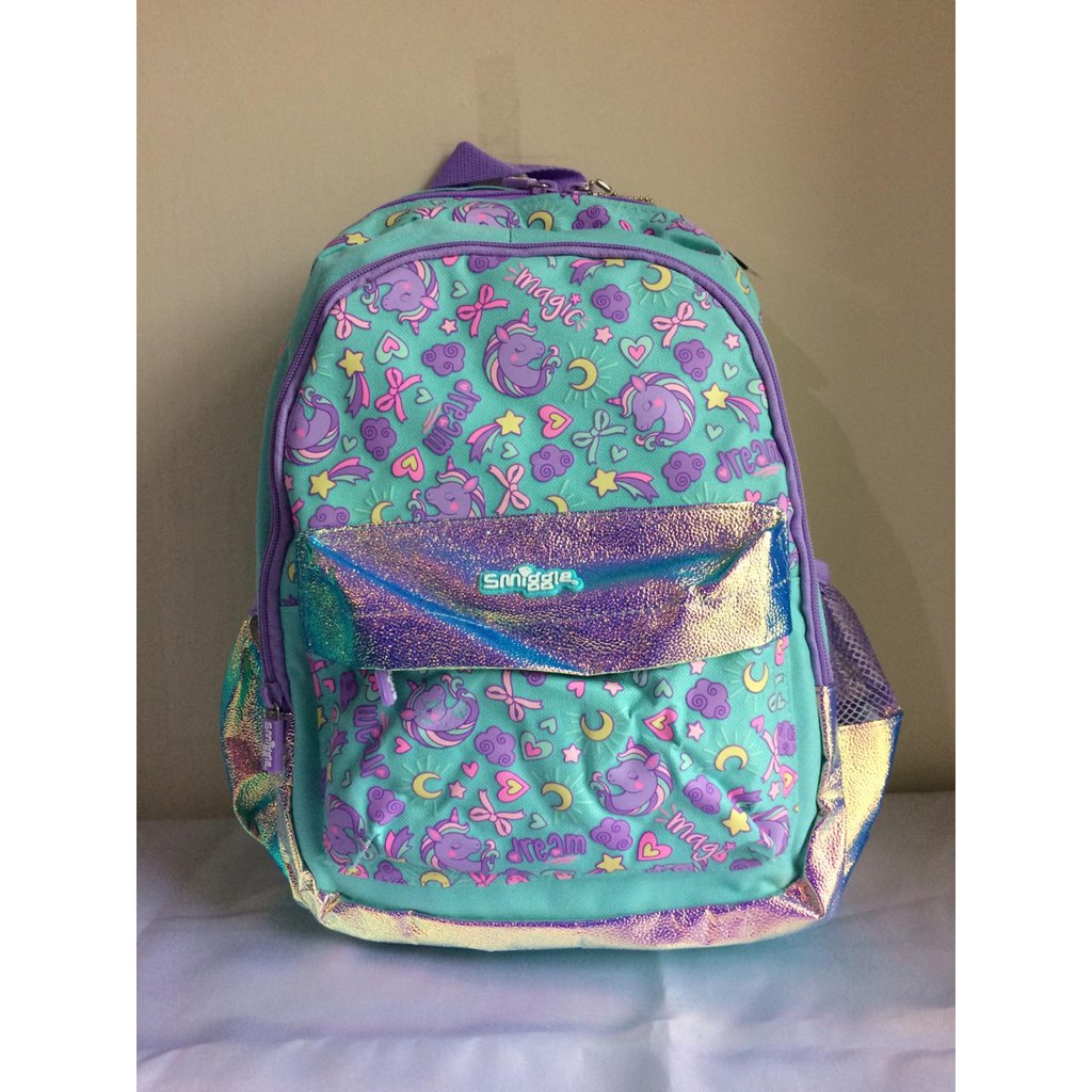 smiggle holographic backpack