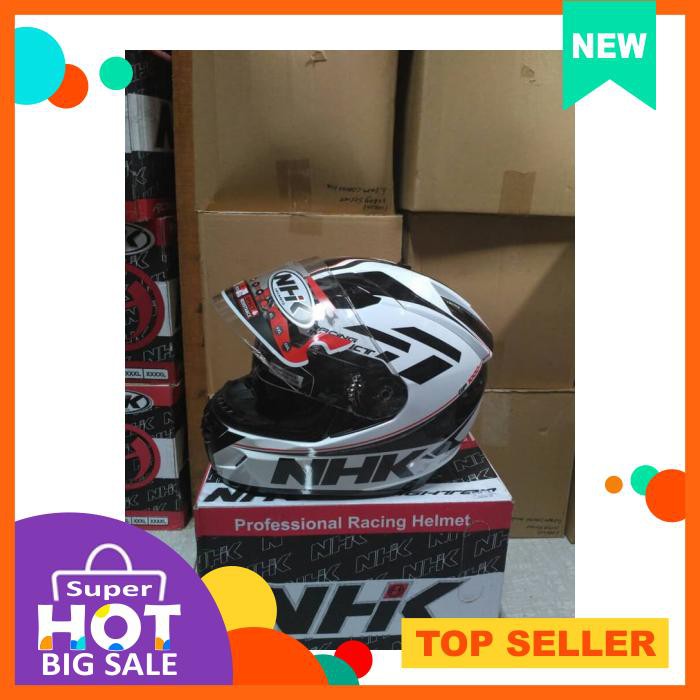 Helm Nhk Gp 1000 Racing Instinct White/Black