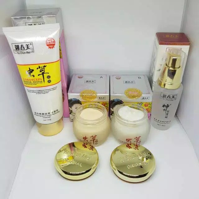 (cyber) cod CREAM CORDYCEPS YCM SET + SABUN + SERUM BENING YU CHUN MEI LENGKAP ori100%