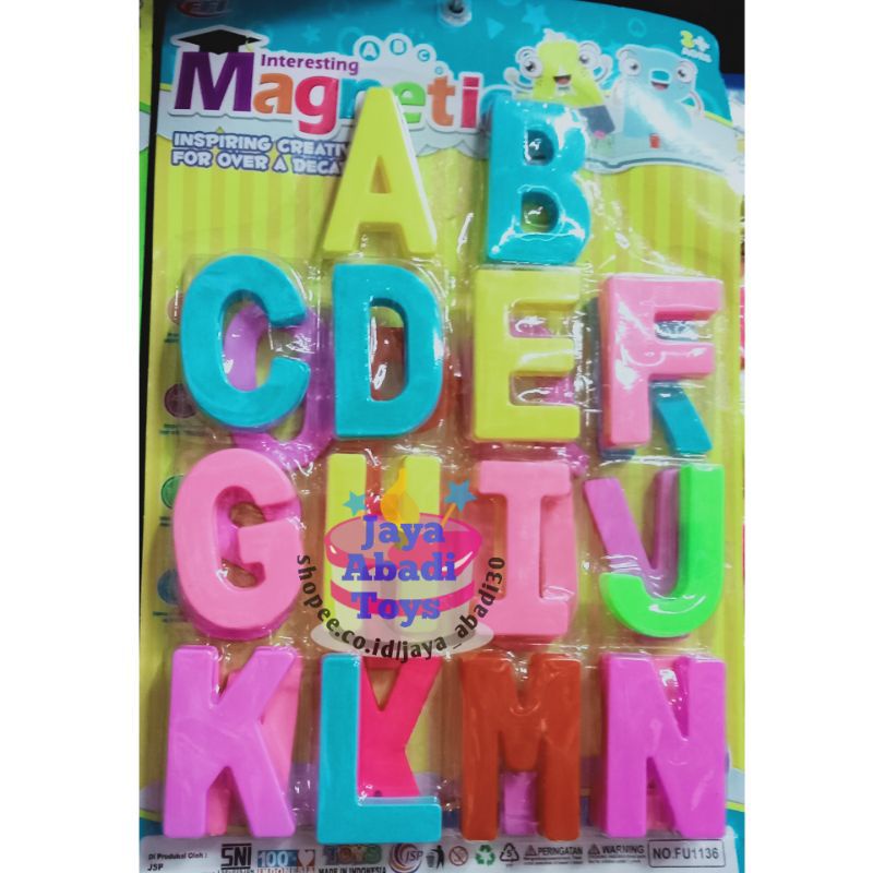 FU 1136 - Mainan Edukatif Edukasi Abjad Huruf A-Z Ukuran Jumbo Magnetic FU1136