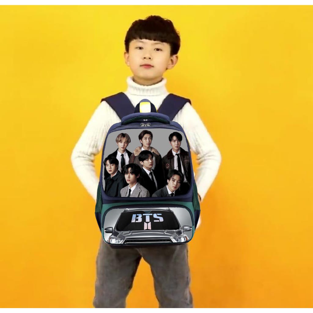 dzakybag - tas/ransel sekolah anak laki laki/paud/tk/SD karakter BTS