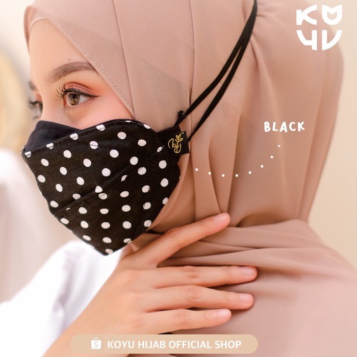 Koyu Hijab Masker 3ply Polkadot Best Seller