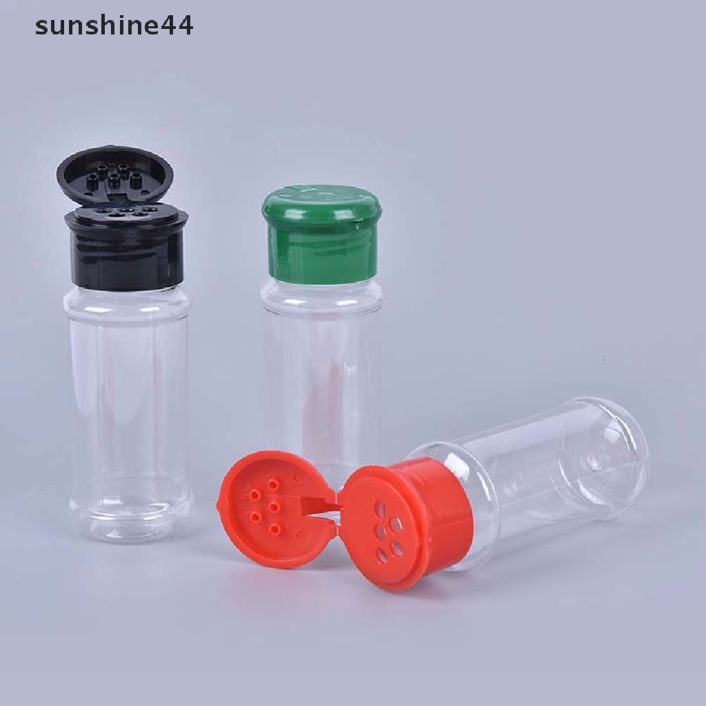 Sunshine 5pcs Botol Shaker Bumbu / Garam / Merica Bahan Plastik Untuk BBQ