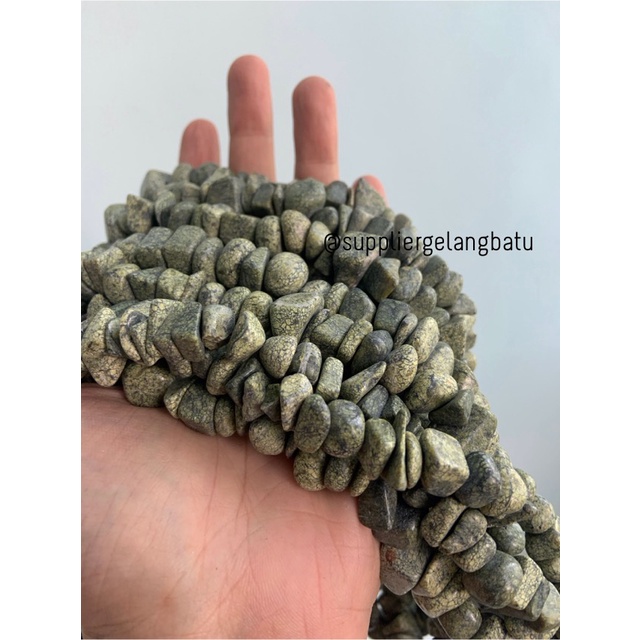 KERIKIL BESAR Batu alam JASPER DOFF 2cm bahan gelang kalung pilihan