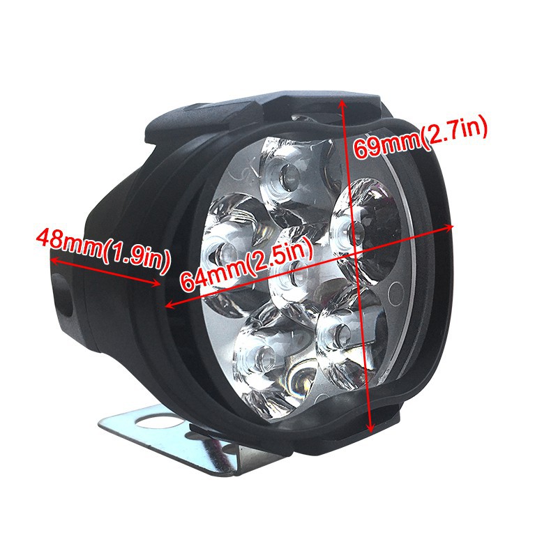 CNSUNNYLIGHT Lampu Tembak Motor LED High Beam 1000 Lumens 2 PCS U5 Grab Medan