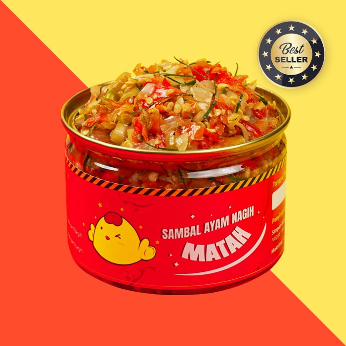 

sambal-aneka- sambal matah ayam nagih asli jakarta - toples 250gr -aneka-sambal.