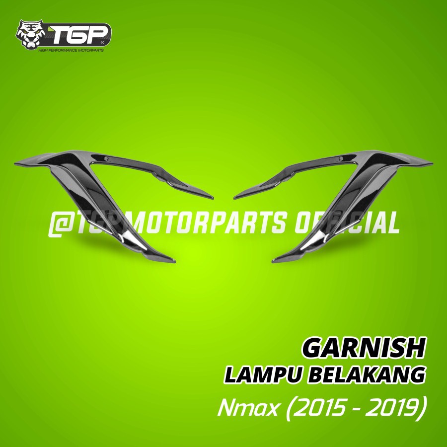 GARNISH LIST LAMPU BELAKANG NMAX 2015 2019 TGP AKSESORIS BLACK CHROME