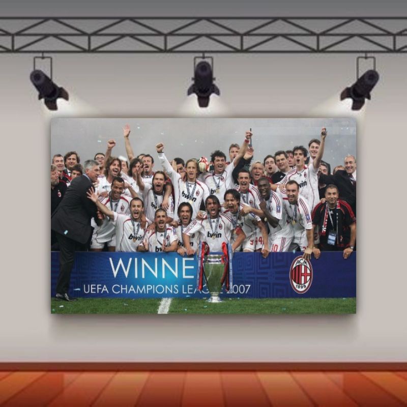 Poster dinding squad Ac milan juara UCL 2007