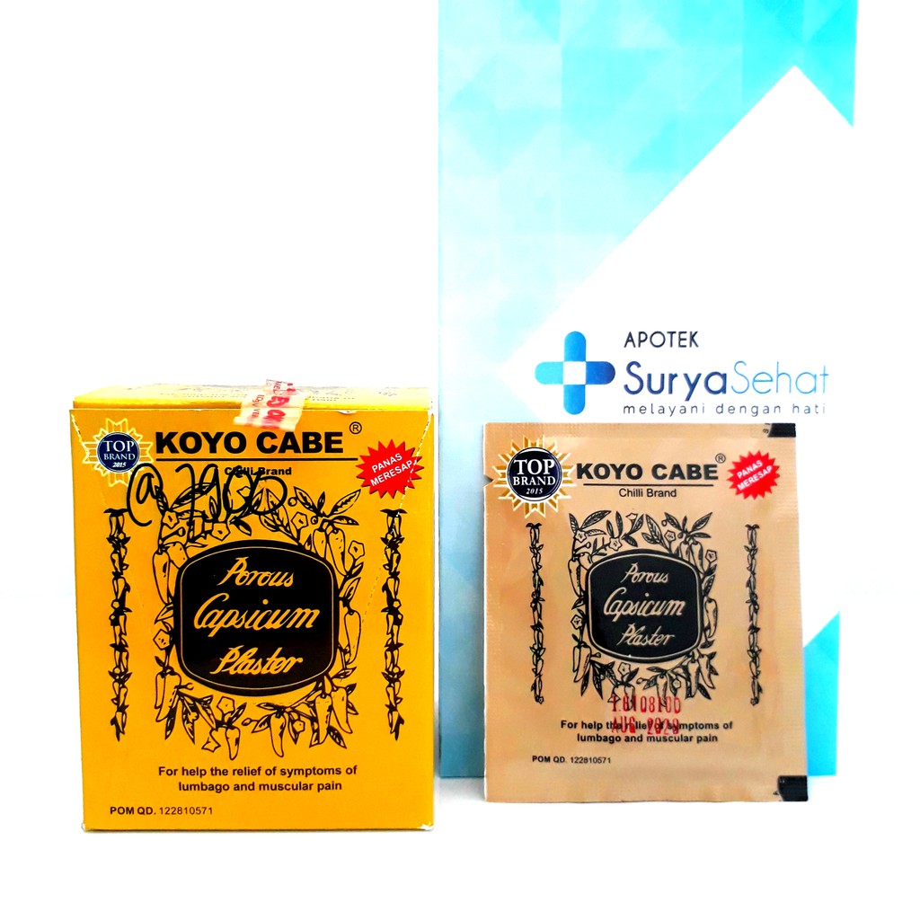 KOYO CABE Sachet isi 10 lembar -  Plester Panas / Hot Patch / Koyo Tempel Panas - Chilli Brand