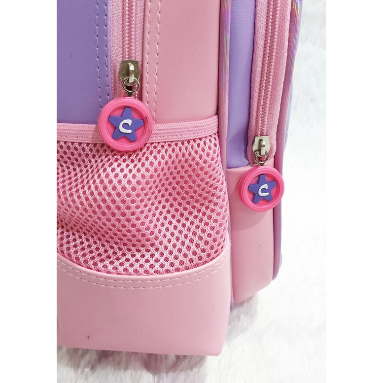 PROMO 10.10 TERMURAH TAS RANSEL SEKOLAH PAUD ANAK PEREMPUAN GAMBAR KUDA PONY AJAIB BAHAN KAIN SPONGE TAHAN AIR  ( Soft Timbul 11inch  )