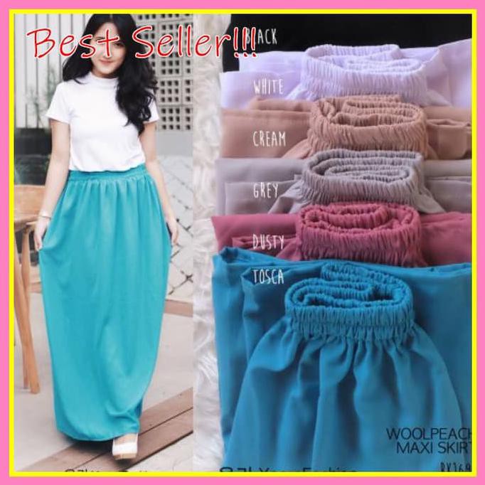 (Sale) Rok Syari Panjang Hijab Wolfis Premium