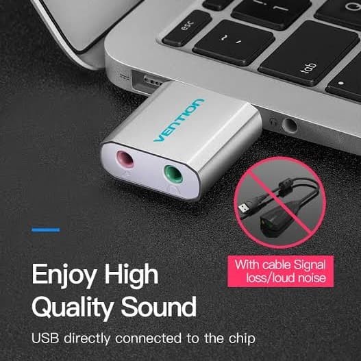 Vention S13 universal external sound card usb 5.1 channel Silver audio