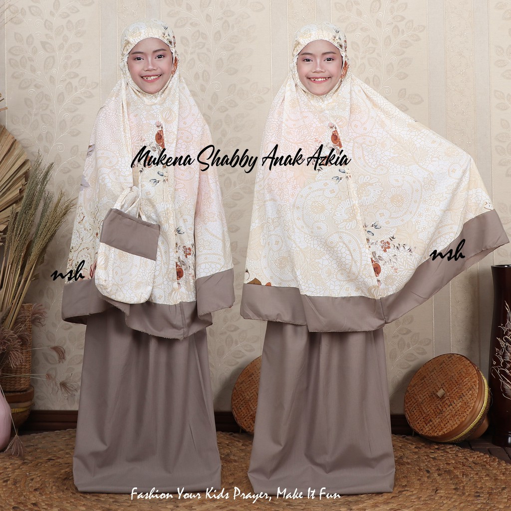 [𝓷𝓼𝓱] Mukena Anak Katun Shabby Azkia dan motif lainya-1