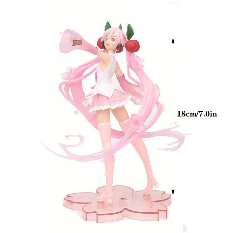 Hatsune Miku Cartoon Virtual Singer Manga Statue Figurines Collectible Model Toy