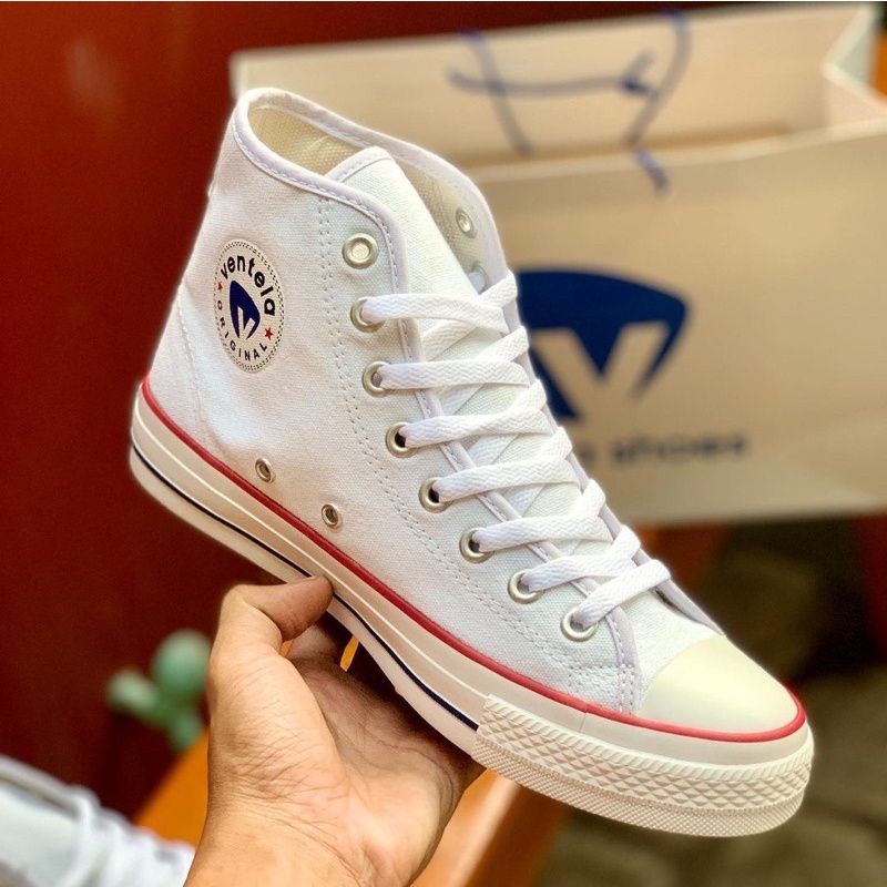 Sepatu Ventela 70s Ethnic High White Sepatu Ventela Original 100%