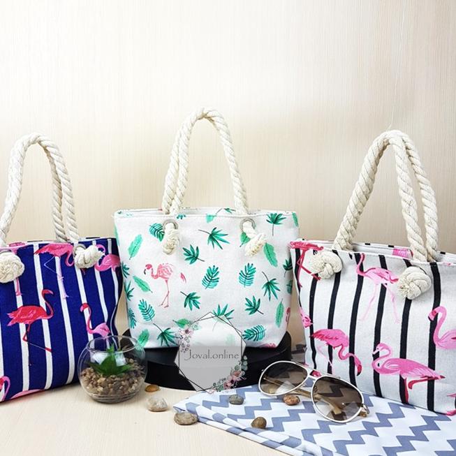 ✽ IMPORT  TOTE BAG KANVAS KECIL / TAS TOTE WANITA ♔