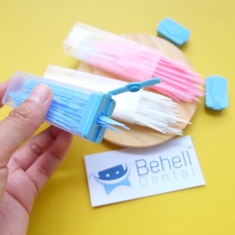 Behelldental Tusuk Gigi Behel Oratex / dental floss pembersih sikat sela sela gigi ortho kawat gigi bracket / Interdental Brush Tooth Teeth / Penghilang Pembersih Plak Gigi