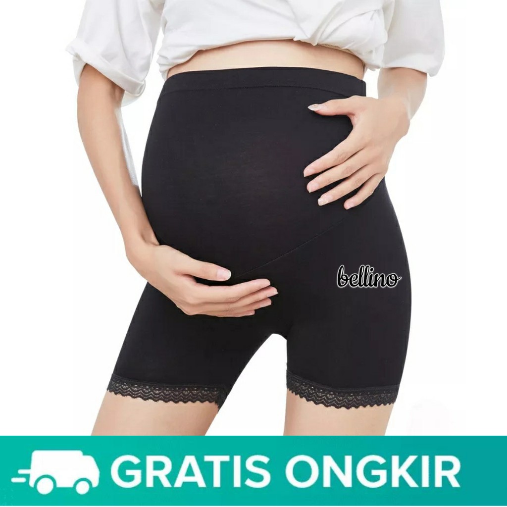 Celana Short Hamil Renda Dengan Kantong Saku / Hot Pants Maternity 1373