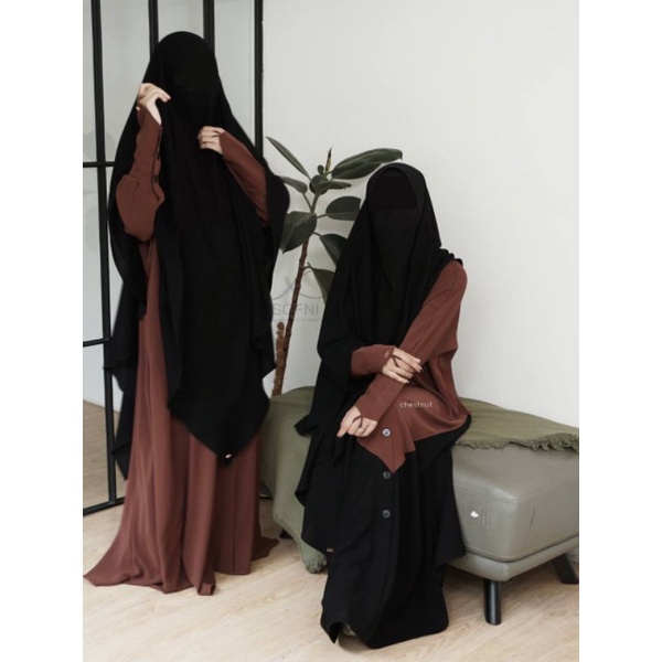 Gamis Abaya  Kawa by Sofni CHESNUT XL