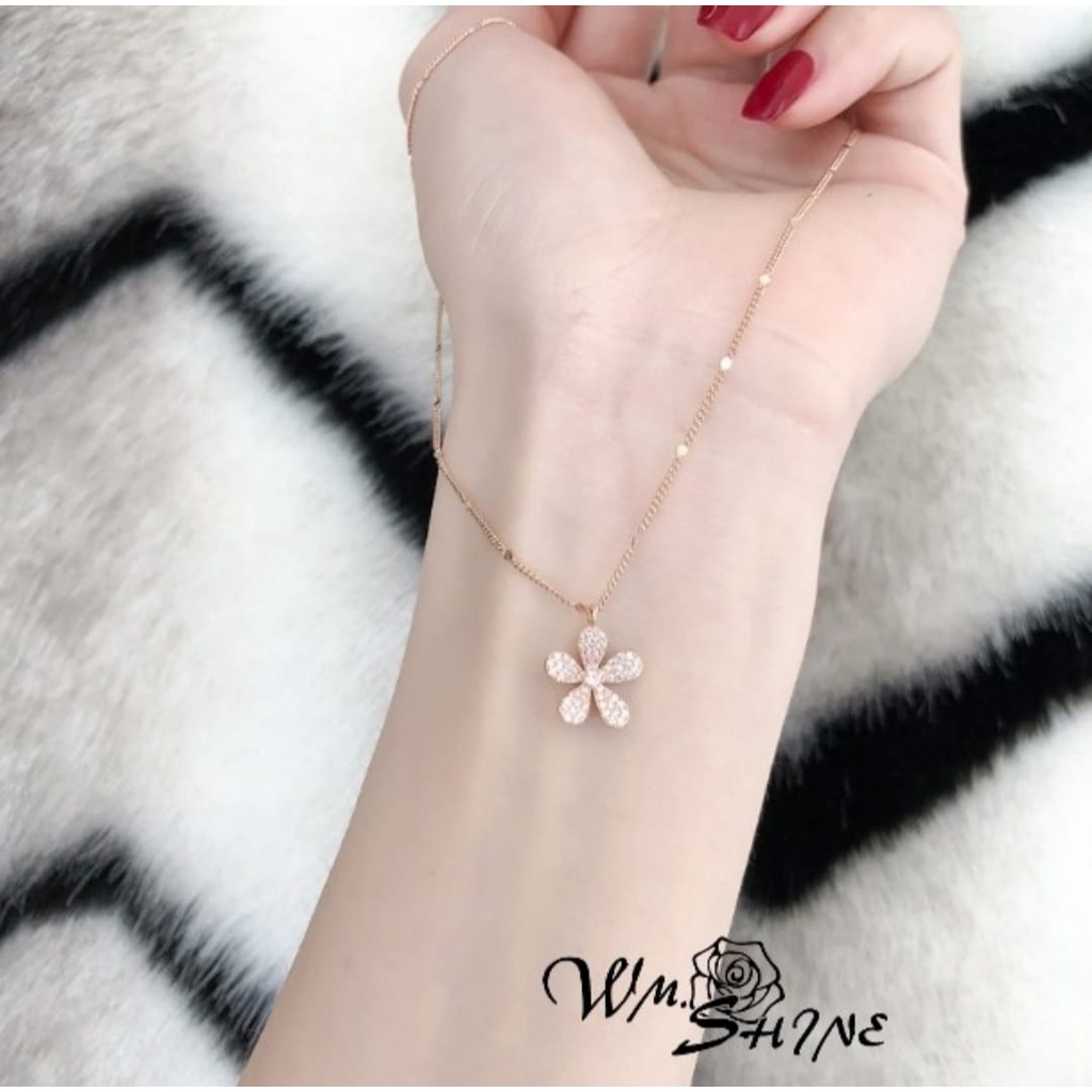 Wm.Shine Flower Necklace 019 Kalung Wanita Perak S925