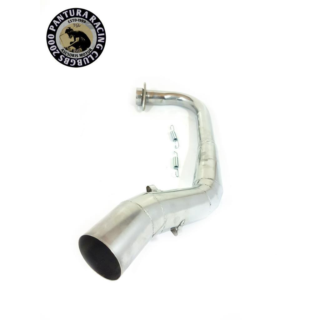 Leher Knalpot Mio Sporty Mio Smile Mio Soul Old Full Crom suara bas bulat