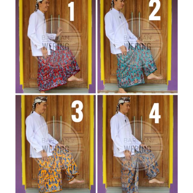 Celana sarung motif batik mega mendung megamendung khas cirebon